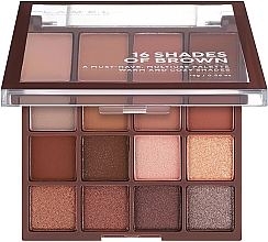 Парфумерія, косметика Палетка тіней для повік - LAMEL Make Up Eyeshadow 16 Shades Of Brown