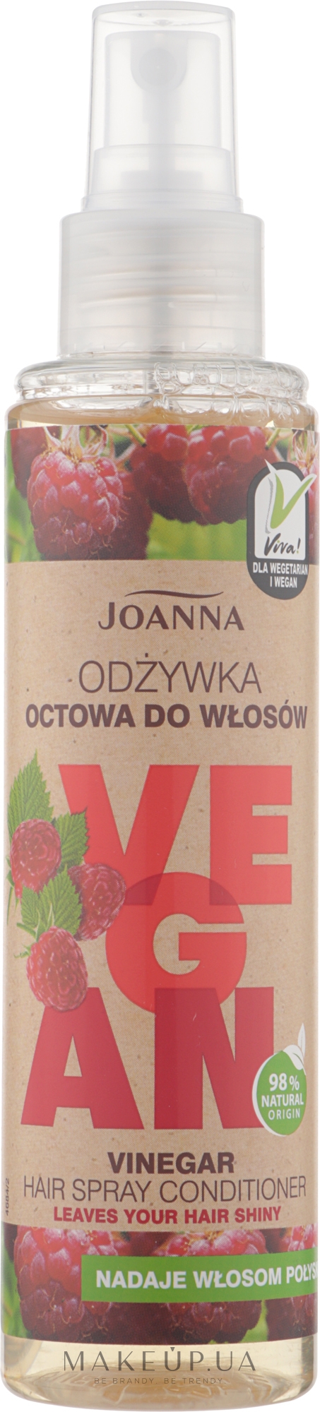 Спрей-кондиціонер для волосся "Малиновий оцет" - Joanna Vegan Vinegar Hair Spray Conditioner — фото 150ml