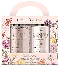 Набор - Grace Cole The Luxuty Bathing Wildflowers (sh/gel/100ml + b/lot/100ml + sponge/1pc) — фото N1