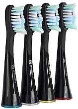 Насадки для зубных щеток 4 шт., черные - Meriden Professional Dual Action Whitening Black — фото N1
