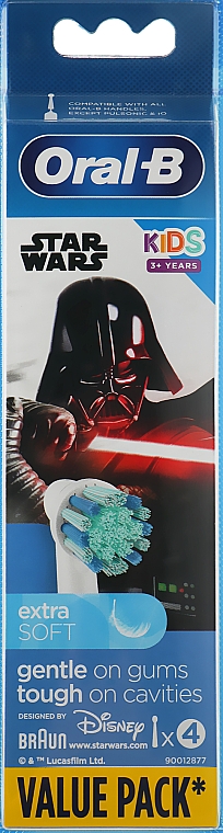 Змінна насадка для дитячої зубної щітки "Зоряні війни", 4 шт. - Oral-B Kids Star Wars — фото N1