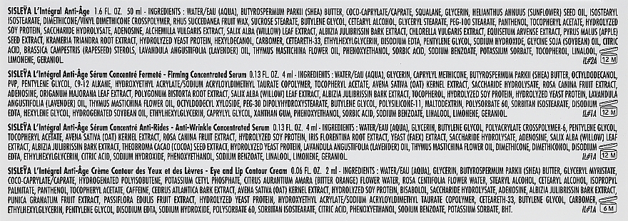 Набір - Sisley Sisleya L'Integral Anti-Age Discovery Program Set (f/cr/50ml + f/ser/4ml + f/ser/4ml + eye/cr/2ml) — фото N3