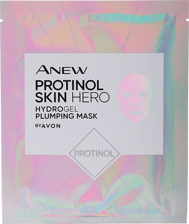 Увлажняющая и укрепляющая маска для лица с протинолом - Avon Anew Protinol Skin Hero Hydrogel Plumping Mask — фото N1