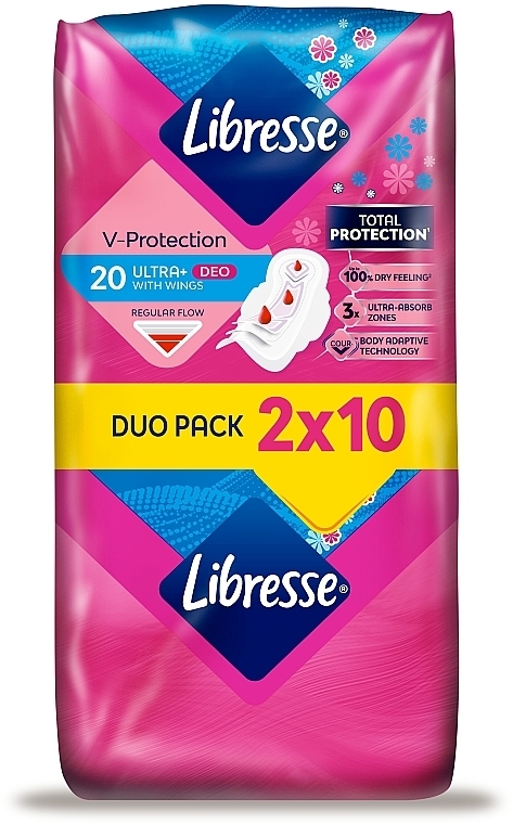 Гігієнічні прокладки Ultra Deo з крильцями, 20 шт - Libresse Ultra Thin Normal Soft Deo — фото N2