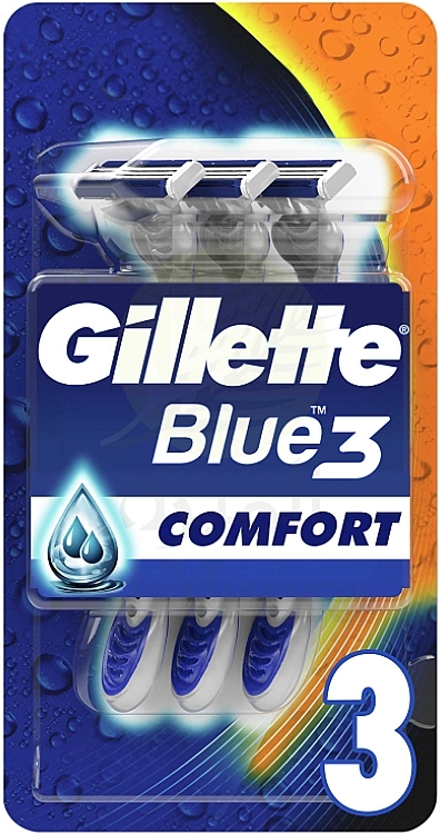 Набор одноразовых станков для бритья, 3шт - Gillette Blue3 Comfort  — фото N1