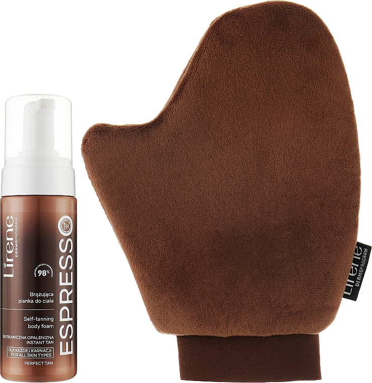 Набор - Lirene Perfect Tan (br/foam/150ml + glove) — фото N2