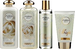 Набор - Moira Cosmetics Be Bright (gel/400ml + lotion/400ml + body/mist/215ml + cream/150ml) — фото N2