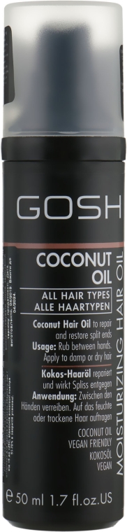 Масло для волосся, кокосове, живильне - Gosh Copenhagen Coconut Oil — фото N1