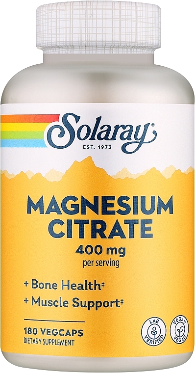 Пищевая добавка "Цитрат магния", 400 мг - Solaray Magnesium Citrate 400 mg — фото N1