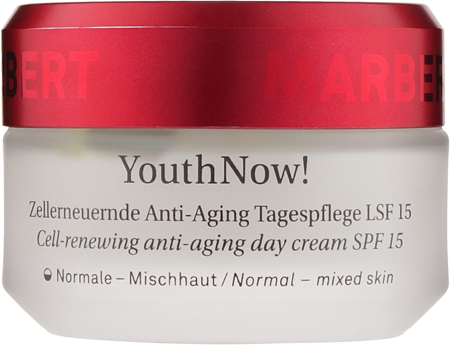 Омолоджувальний денний крем - Marbert YouthNow! Cell-Renewing Anti-Aging Day Care SPF 15 — фото N1