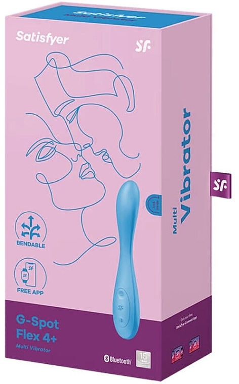 Мультивибратор, голубой - Satisfyer G-Spot Flex 4 — фото N1