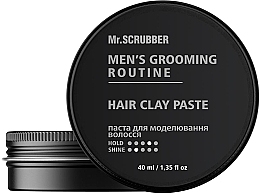 Паста для моделирования волос - Mr.Scrubber Men's Grooming Routine Hair Clay Paste — фото N1