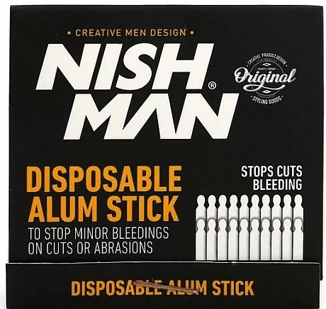Кровоспинні палички проти порізів після гоління - Nishman Disposable Alum Stick — фото N1