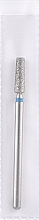 Парфумерія, косметика Фреза алмазна, усічений конус, L-10 мм, 3.1 мм, синя - Head The Beauty Tools