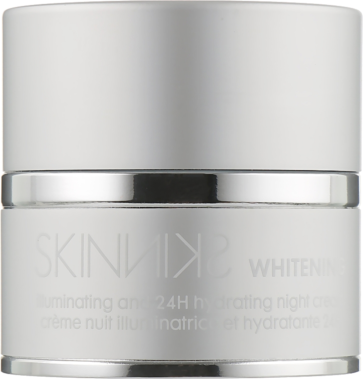 Відбілюючий антивіковий зволожуючий нічний крем - Mades Cosmetics Skinniks Whitening Illuminating and 24H Hydrating Night Cream