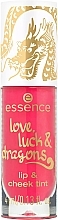 Тінт для губ і щік - Essence Love, Luck & Dragons Lip & Cheek Tint — фото N1