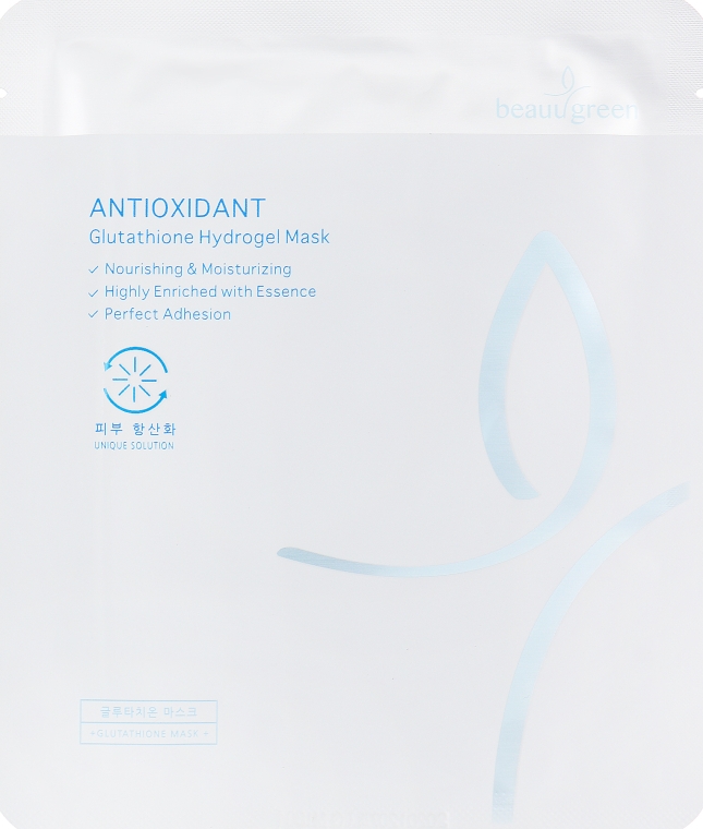 Маска для лица с глутатионом - Beauugreen Antioxidant Glutathione Hydrogel Mask