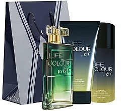 Духи, Парфюмерия, косметика Avon Life Colour For Him - Набор (edt/75ml + sh/gel/200ml + deo/spray/150ml)