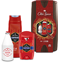 Духи, Парфюмерия, косметика УЦЕНКА Набор - Old Spice Captain Wooden (deo/50g + sh/gel/250ml + ash/lot/100ml) *