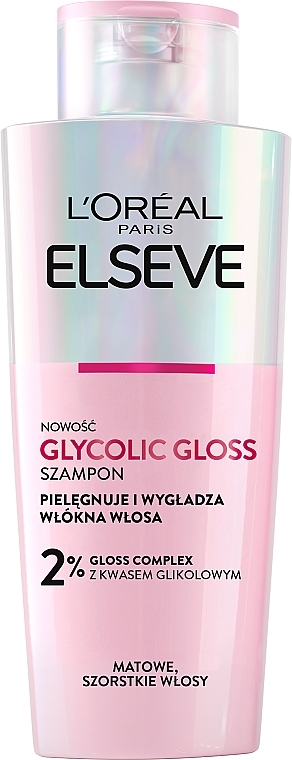 Шампунь, питающий и разглаживающий - L’Oréal Paris Elseve Glycolic Gloss Shampoo — фото N1