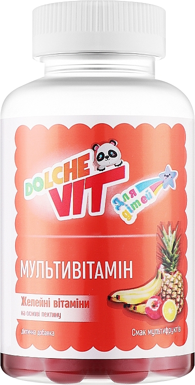 Желейные витамины для детей на основе пектина "Мультивитамин" со вкусом мультифруктов - Dolche Vit — фото N1