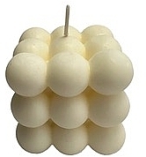 Парфумерія, косметика Декоративна свічка "Bubble" з ароматом лате, біла - KaWilamowski