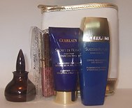 Духи, Парфюмерия, косметика Набор - Guerlain (Lip/Gloss/6ml + Cleansing/Cream/30ml + Toner/50ml + bag)