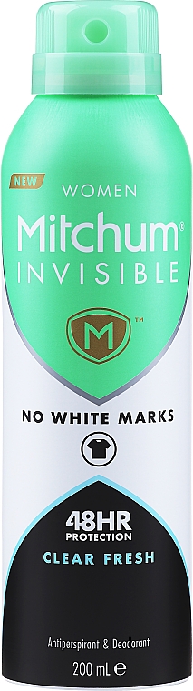 Дезодорант-антиперспирант для женщин - Mitchum Invisible Women 48HR Protection Clear Fresh Antiperspirant & Deodorant — фото N1