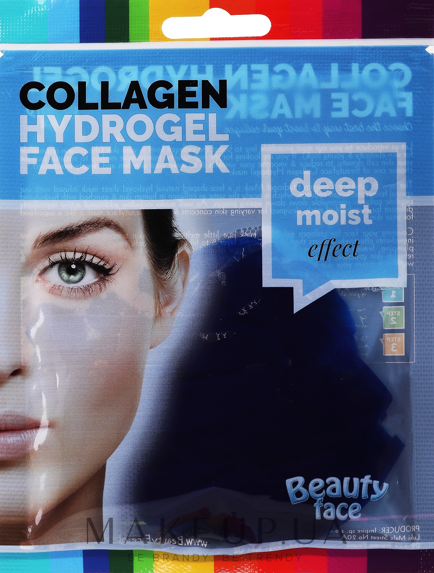 Колагенова терапія з морськими водорослями  - Beauty Face Collagen Hydrogel Mask — фото 60g