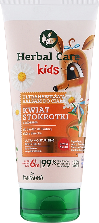 Дитячий ультразволожувальний лосьйон для тіла "Квітка ромашки" - Farmona Herbal Care Kids