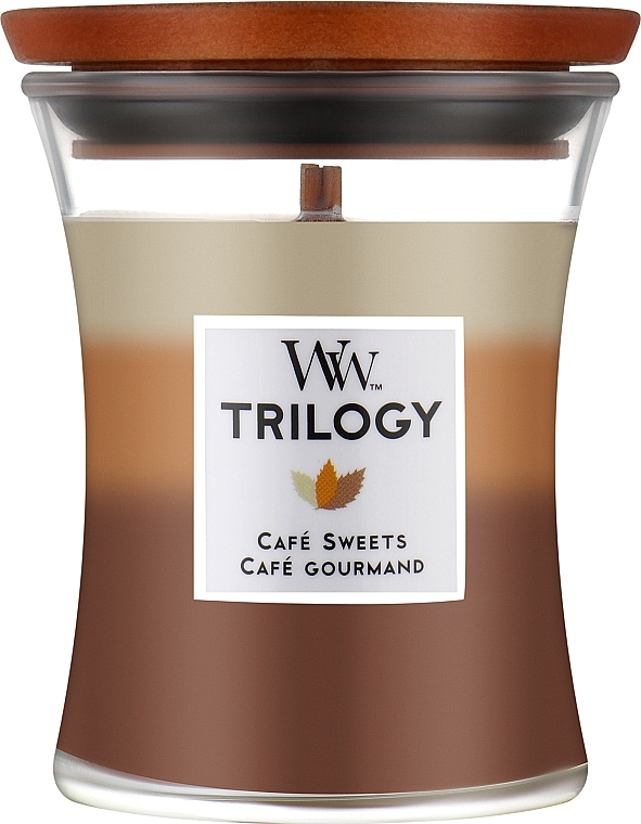 Ароматична свічка в склянці - WoodWick Hourglass Trilogy Café Sweets