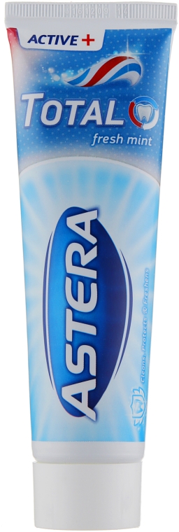 Зубная паста комплексная защита - Astera Active+ Total Fresh Mint — фото N2