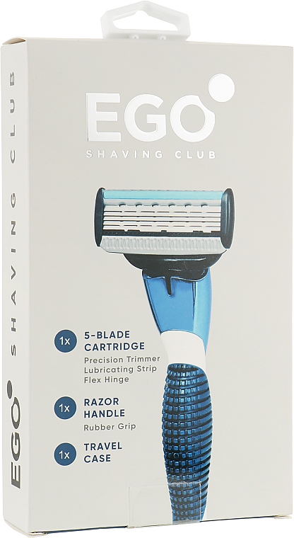 Станок для гоління чоловічий зі змінним картриджем і тревел кейсом - Ego Shaving Club Starter — фото N4