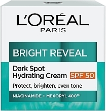 Парфумерія, косметика Зволожуючий крем для шкіри обличчя проти пігментних плям, із фактором захисту SPF 50 - LOreal Paris Bright Reveal Dark Spot Hydrating Cream SPF 50