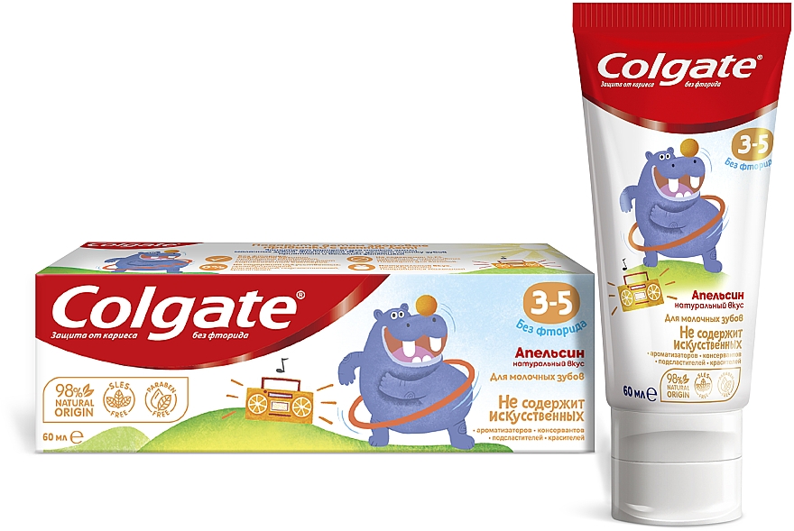 Детская зубная паста "Апельсин" без фторида, 3-5 лет - Colgate