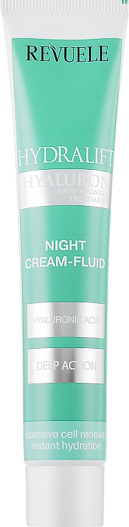 Ночной крем-флюид для лица - Revuele Hydralift Hyaluron Night Cream Fluid