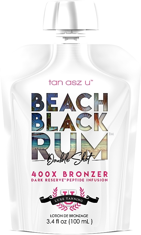 Крем для солярия с бронзантами на основе рома - Tan Asz U Beach Black Rum Double Shot 400X Bronzer — фото N1