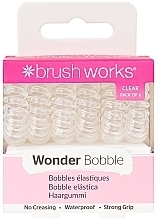 Резинки для волос, прозрачные, 6 шт. - Brushworks Wonder Bobble Clear — фото N1