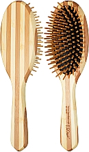 Парфумерія, косметика Щітка бамбукова для волосся 03225 - Eurostil Bamboo Oval Large Model