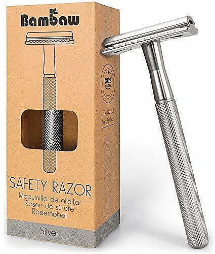 Бритва со сменным лезвием, серебро - Bambaw Safety Razor — фото N1