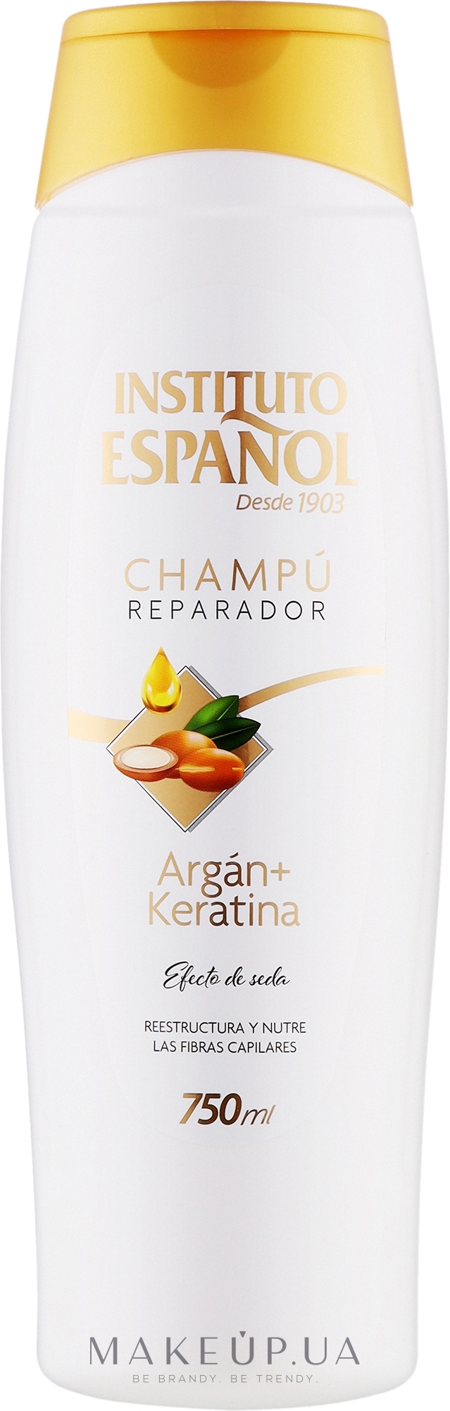 Восстанавливающий шампунь "Аргана и кератин" - Instituto Espanol Repairing Shampoo Argan + Keratin — фото 750ml