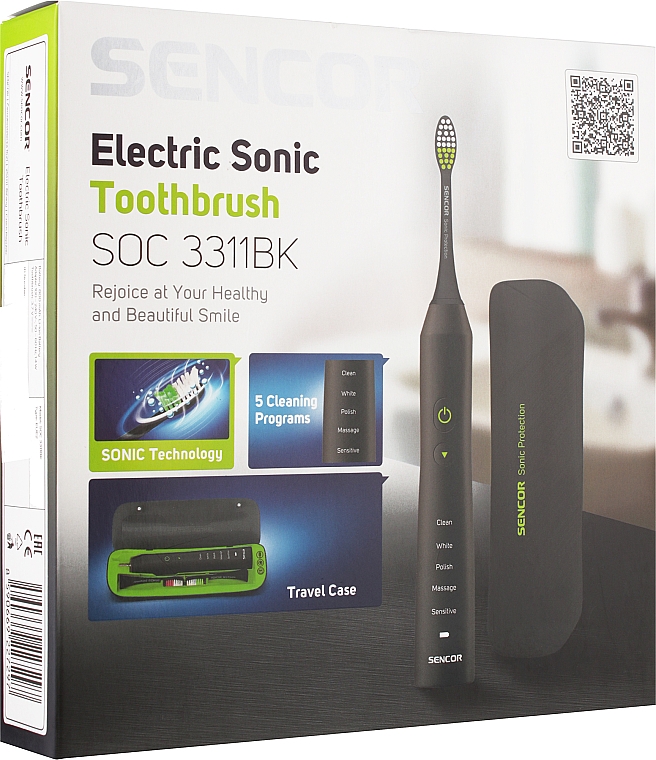 Електрична зубна щітка, SOC 3311BK - Sencor — фото N4