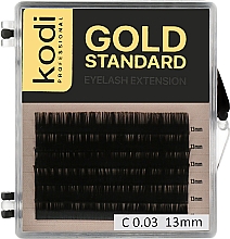 Парфумерія, косметика Накладні вії Gold Standart C 0.03 (6 рядів: 13 мм) - Kodi Professional