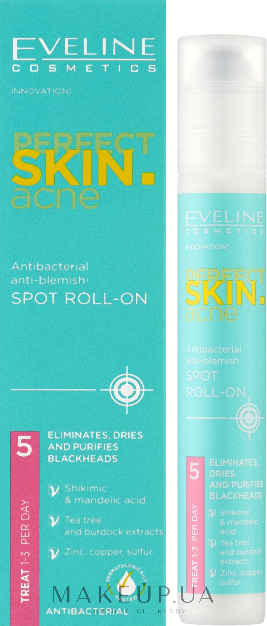 Точковий ролик для усунення недоліків - Eveline Cosmetics Perfect Skin.acne Face Roll — фото 15ml