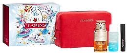 Набор - Clarins Double Serum Eye Collection Set (mascara/3ml + eye/ser/20ml + remover/30ml + bag/1pc) — фото N1