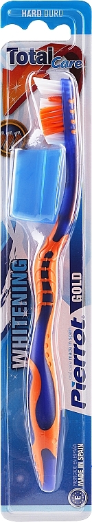 Зубна щітка "Голд", жорстка, оранжево-синя - Pierrot — фото N2