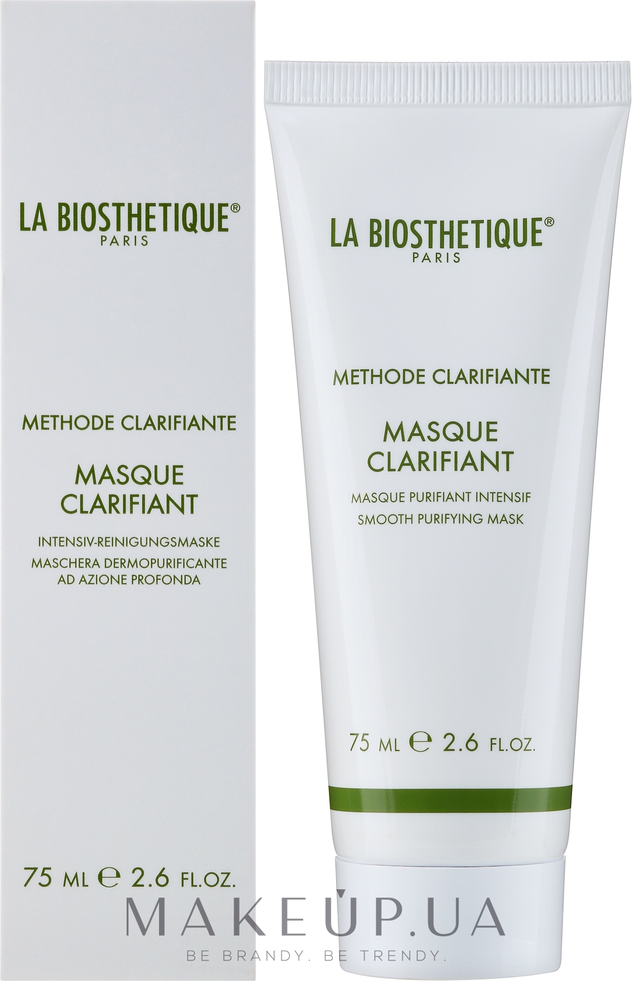 Очищувальна маска для жирної та пошкодженої шкіри обличчя - La Biosthetique Methode Clarifiante Masque Clarifant — фото 75ml
