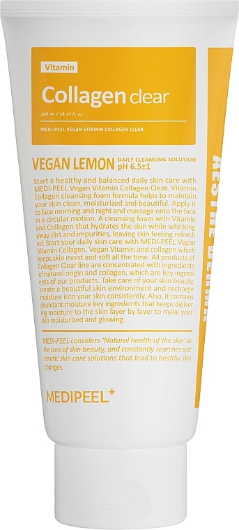 Осветляющий гель-пенка для лица с коллагеном - Medi Peel Vegan Vitamin Collagen Clear