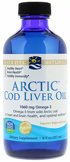Пищевая добавка "Рыбий жир из печени трески", 1060 mg - Nordic Naturals Cod Liver Oil — фото N1