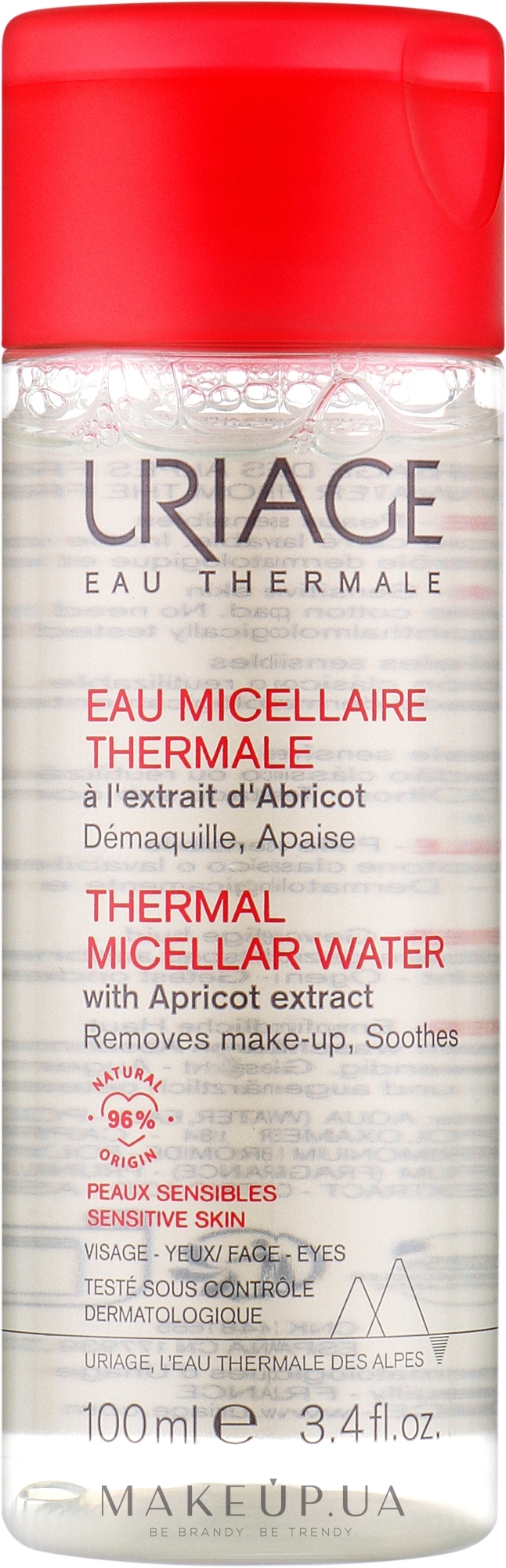 Міцелярна вода для шкіри, схильної до почервонінь - Uriage Eau Micellaire Thermale — фото 100ml